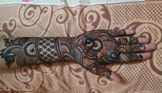 Hands of Bride is Decorated Beautifully by Indian Mehndi Art Along with  Jeweleryâ€™s and Colorful Bangles Stock Photo - Image of finger,  celebration: 218403902