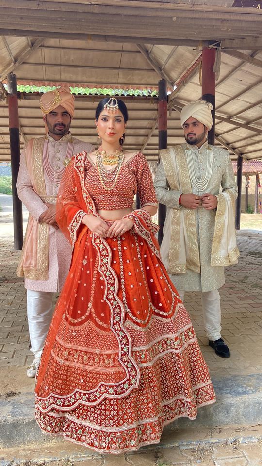 Shahi Handicraft Red Bridal Lehenga Collection On Rent, Round at Rs  12500/piece in Ambala