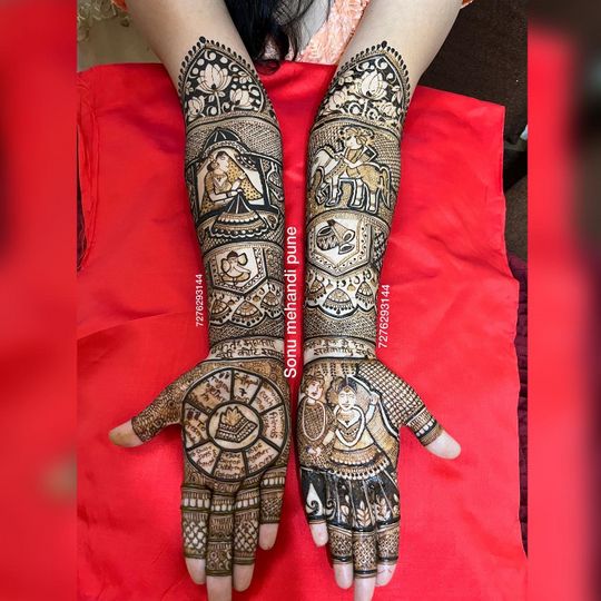 Engagement, Bridal mehndi design services at best price in Pune | ID:  23580800462