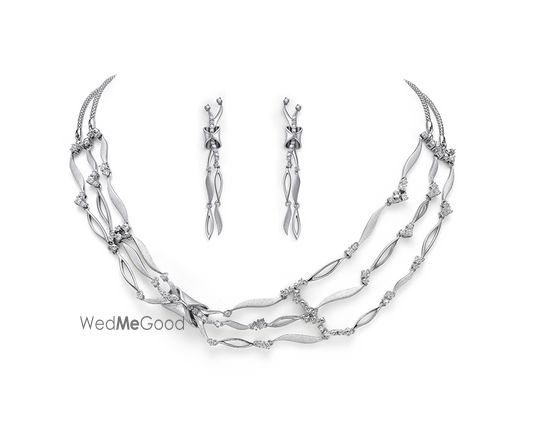 Evara platinum necklace on sale set price