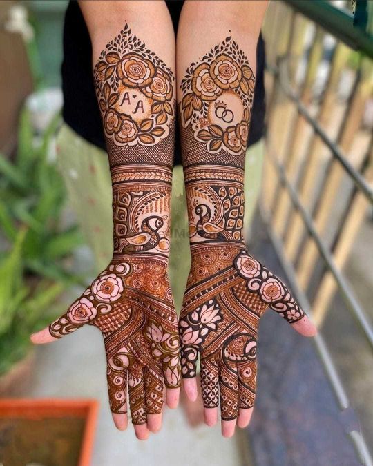 EASY DULHAN MEHENDI DESIGNS | NEW BRIDAL HENNA MEHNDI DESIGN FOR FULL HANDS  | WEDDING MEHNDI DESIGNS - YouTube