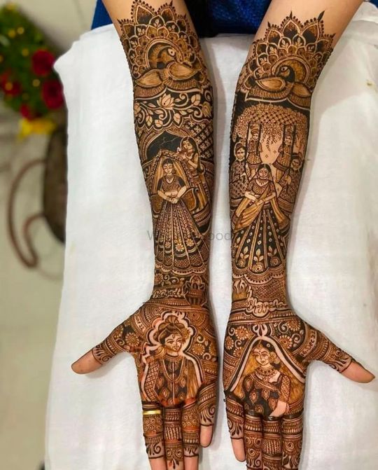 Theme Based Bridal Mehndi! This includes the brides love for elephants,  grooms fascination for soccer, thier memories of marine drive and... |  Instagram