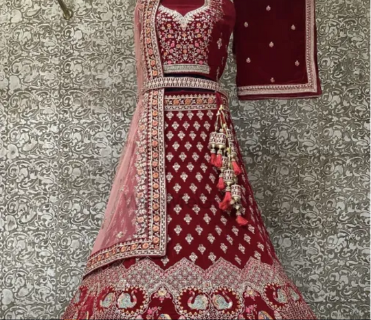 Georgette Lehenga, 6.3 m (with blouse piece), Machine Made at Rs 9000 in  Karur