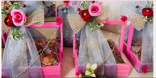 Indian Wedding Trousseau Gift Packing.  Desi wedding decor, Wedding gifts  for groom, Marriage decoration