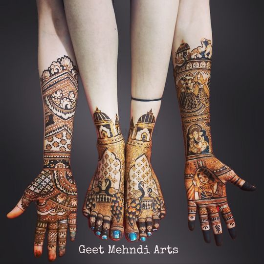 mehndi design Images • -⟵꯭᪵〬🍁🇬eet💗❥͜͡⟵꯭᪵〬 (@hay_ye_sc_ki_duniya_) on  ShareChat