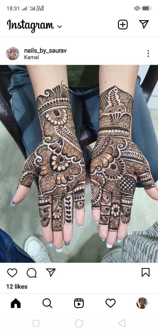 10 Latest Single Line Mehndi Designs with Pictures | Styles At Life