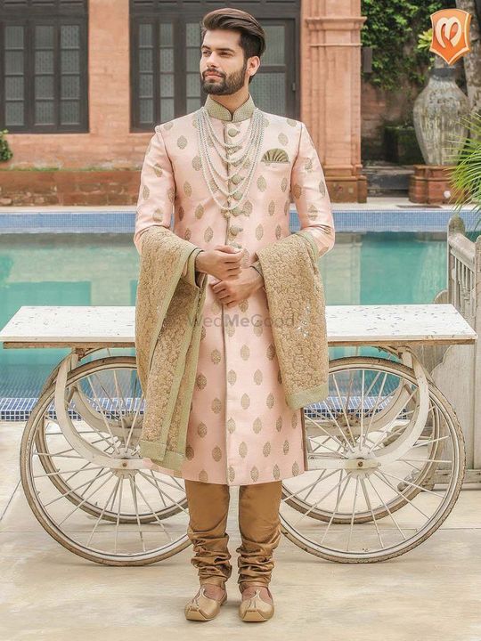 Buy Blue Sequin Patterned Jodhpuri Suit Online @Manyavar - Suit Set for Men