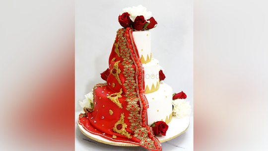 Spring wedding cakes | 2021 wedding cakes | small wedding cake | dupatta  cake |