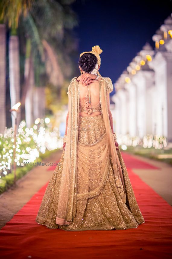 rose gold lehenga bridal