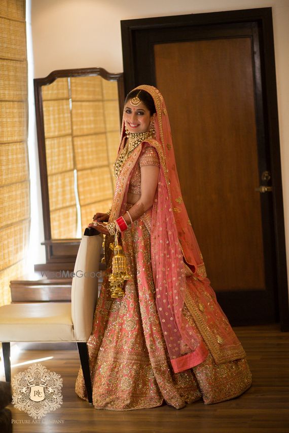 pink sabyasachi lehenga
