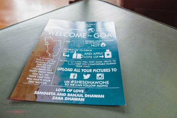 Photo Of Destination Wedding Idea Printed Itinerary For Guests