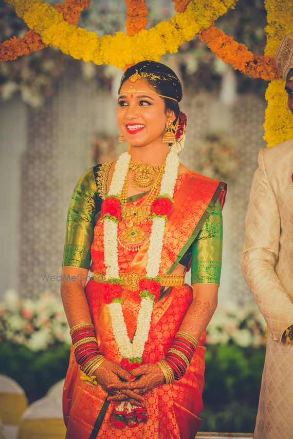 bride in green saree