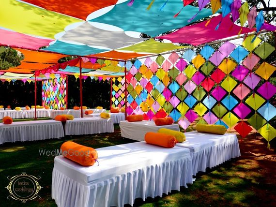 Photo Of A Fun And Colorful Mehendi Decor Idea With Kites