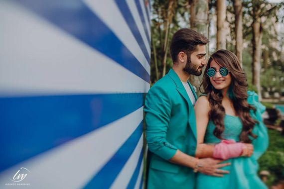 Photo Of Pre Wedding Shoot Ideas With Matching Bride And Groom Outfits