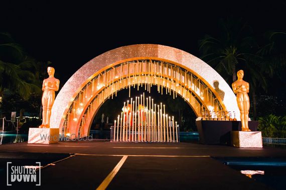 Photo Of Award Night Stage Decor Idea For Sangeet Ceremony