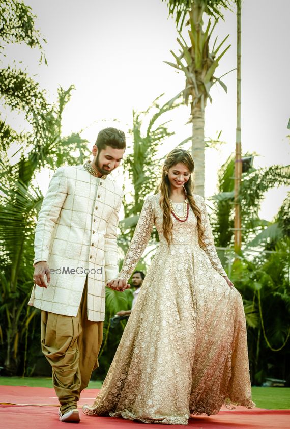 white gown for engagement