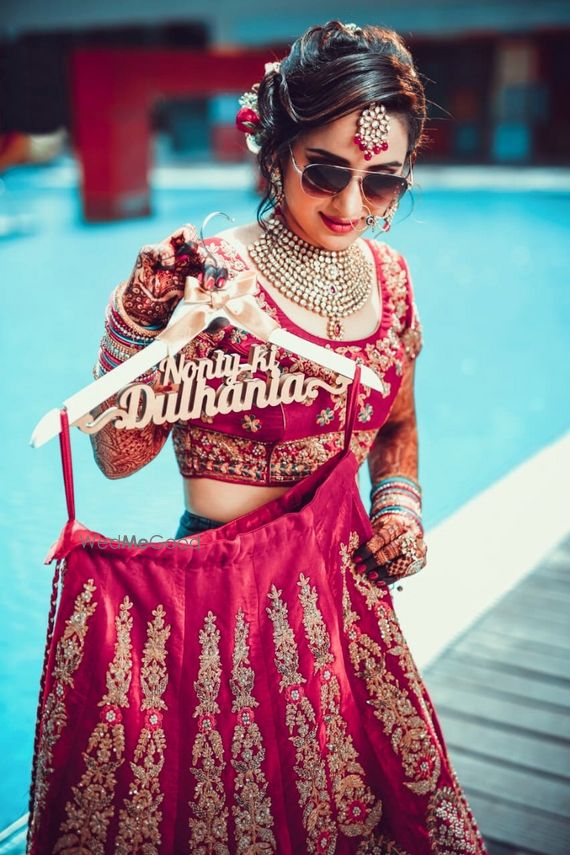bride with lehenga