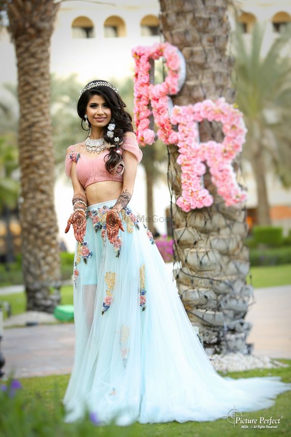 Photo Of Pastel Lehenga With Disney Princess Look