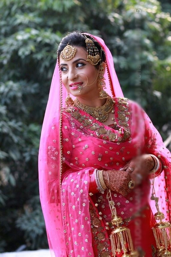 punjabi girl wedding lehenga