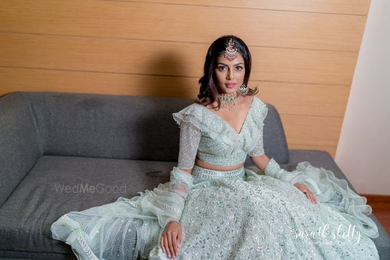 indo western lehenga for engagement