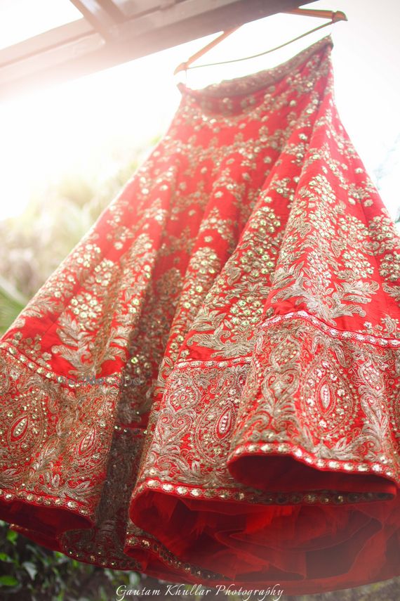 mirror work bridal lehenga