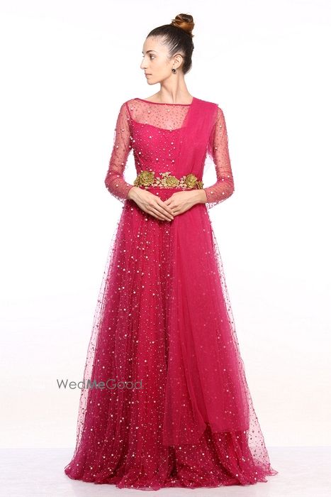 dark pink gown