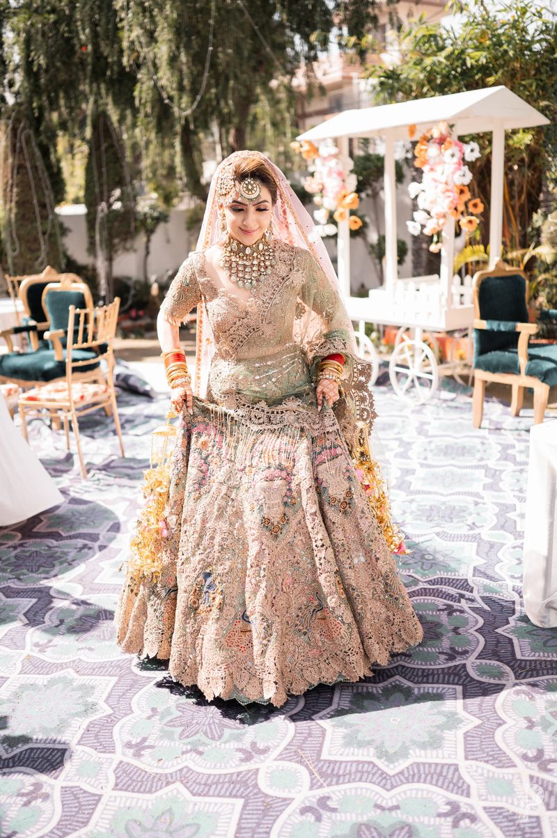 Rimple and Harpreet Narula - Bespoke bridal, couture and occasion wear- The  RAH 2018 collection is now available at our new flagship store at the  Qutub, Mehrauli. Featured here is a pale