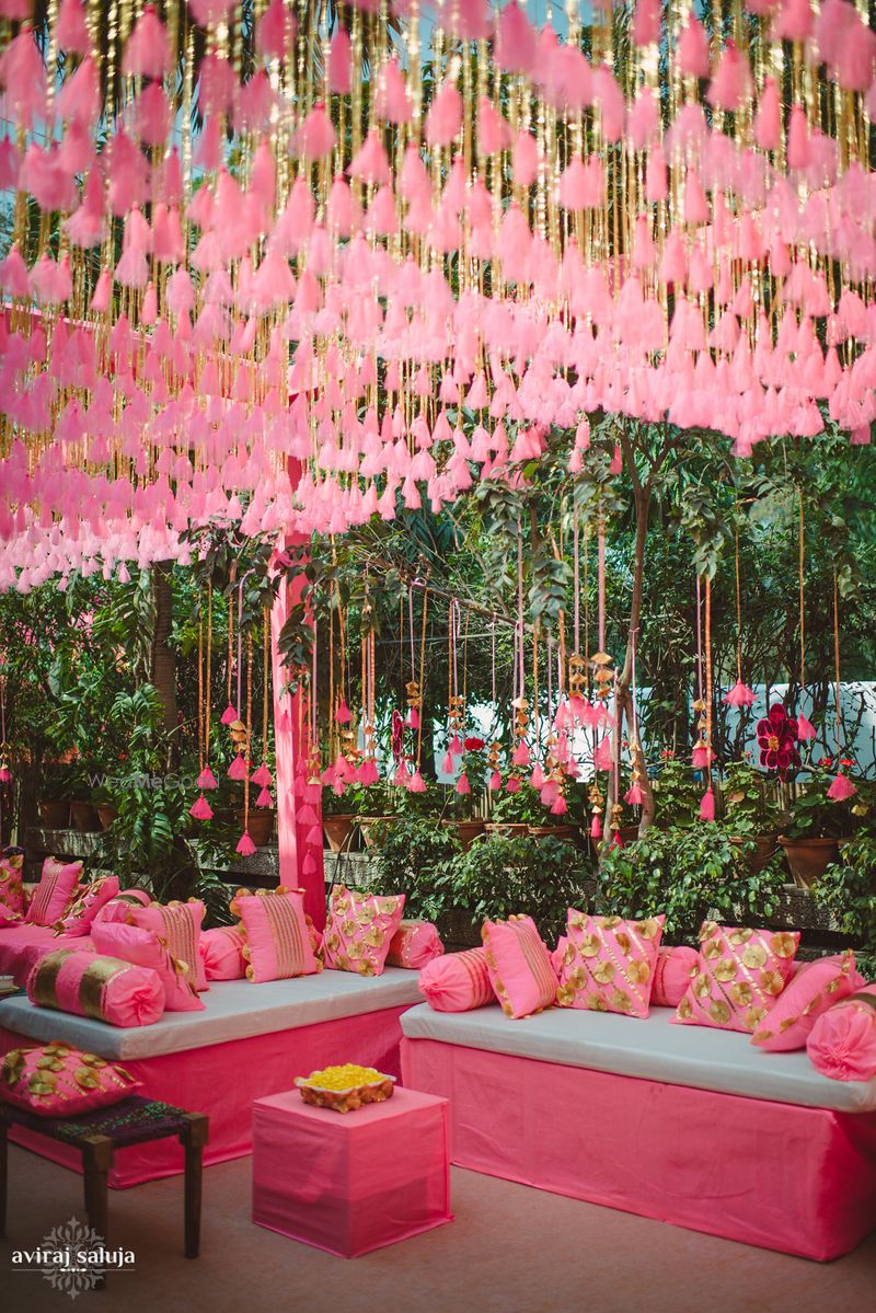 Photo of neon pink decor
