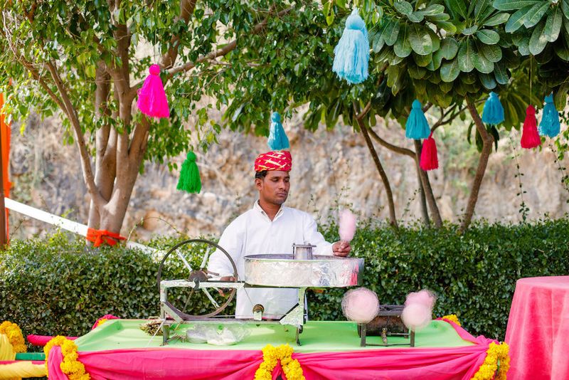 Photo of Cute mehendi food idea cotton candy stall