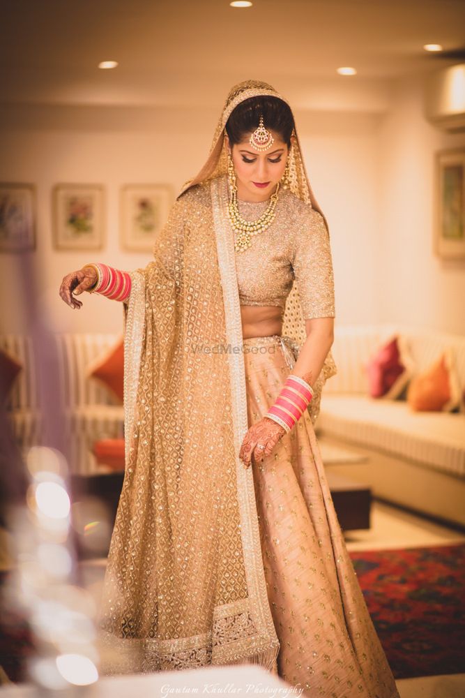 Gorgeous golden color lehenga for wedding look buy it now – Joshindia
