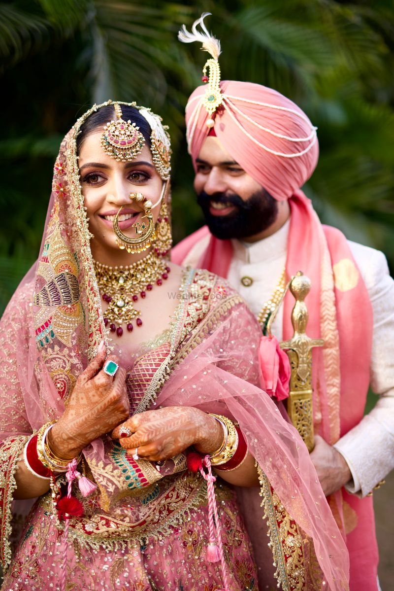 Photo of punjabi couple on their wedding day
