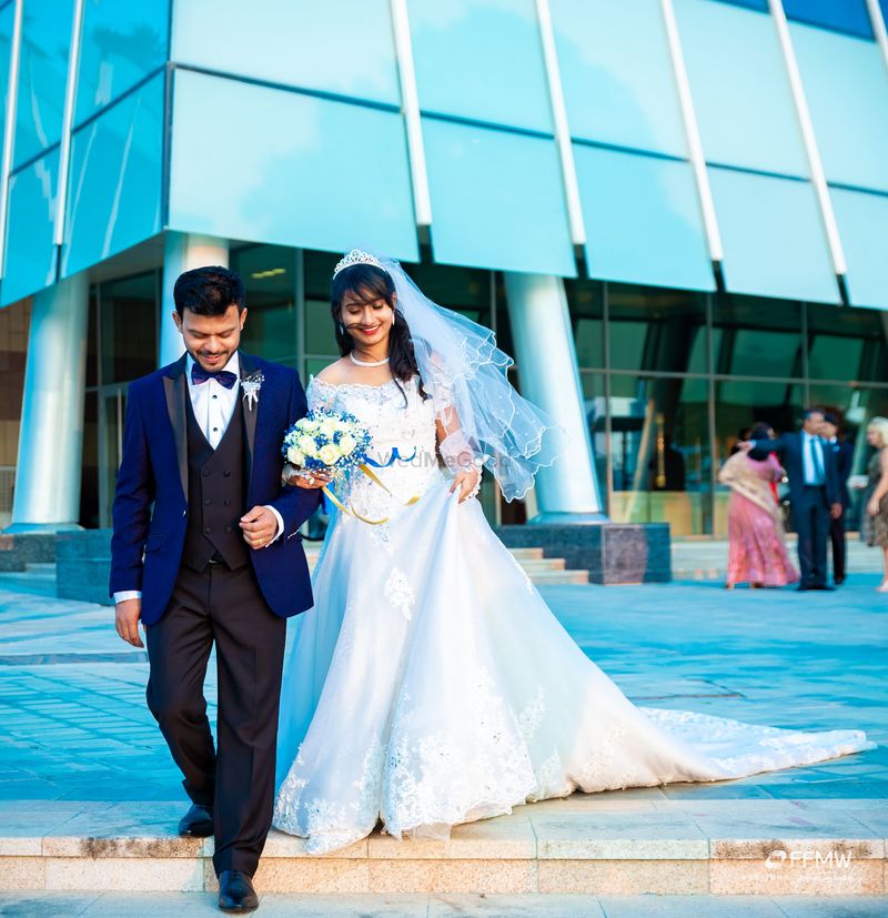 Bridal Brigade Bangalore  Loved the wedding gown and the great service  Thank you Bridal Brigade  Dr Ashrita Vizag Looking gorgeous in her  white satin and lace wedding gown with a 