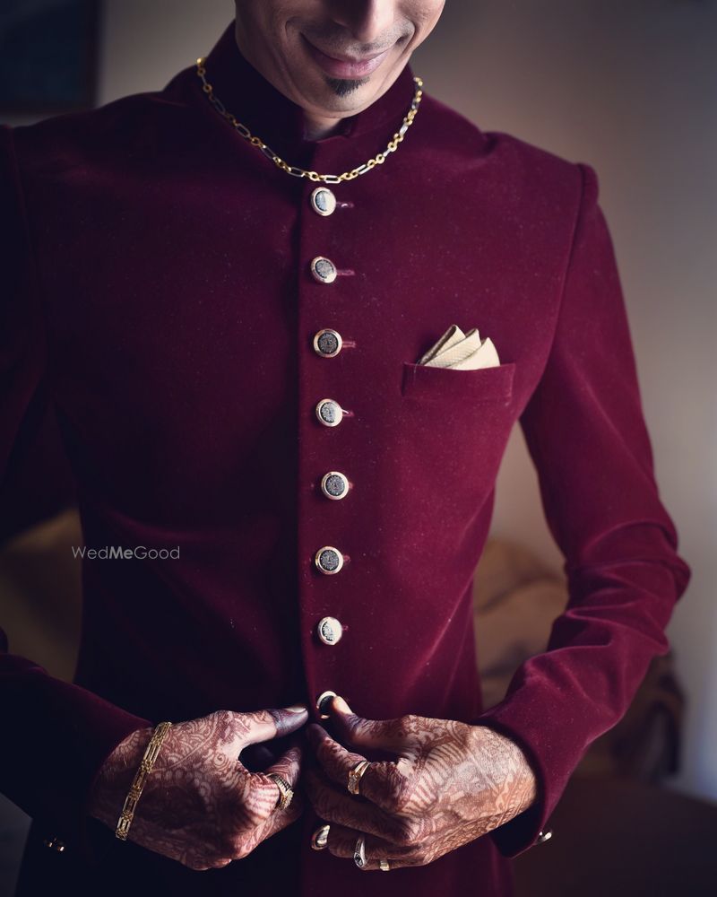 maroon bandhgala