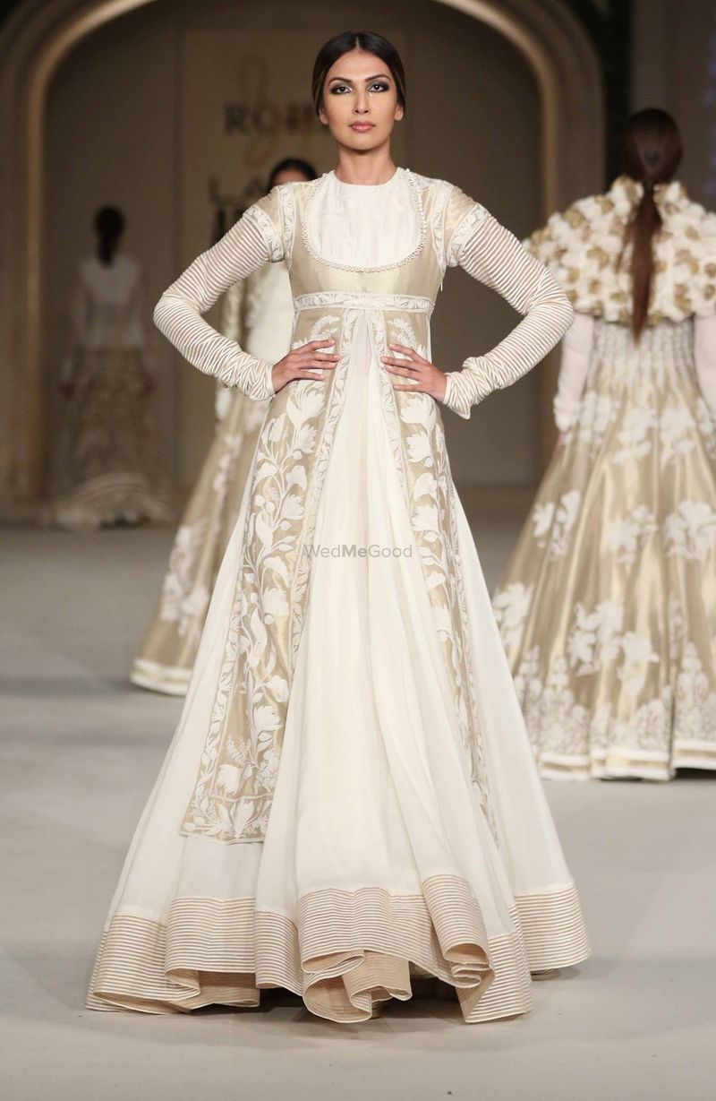 Buy Off White Organza Applique Embroidered Lehenga For Women by Rohit Bal  Online at Aza Fashions.