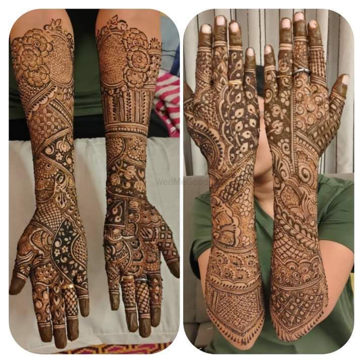 Stunning Circle and Rose Mehndi Designs for Back Hand