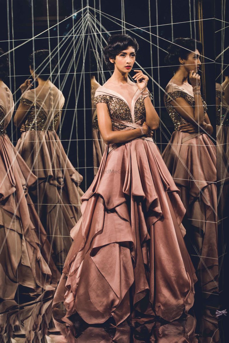 Shantanu+Nikhil Purple Organza Gown