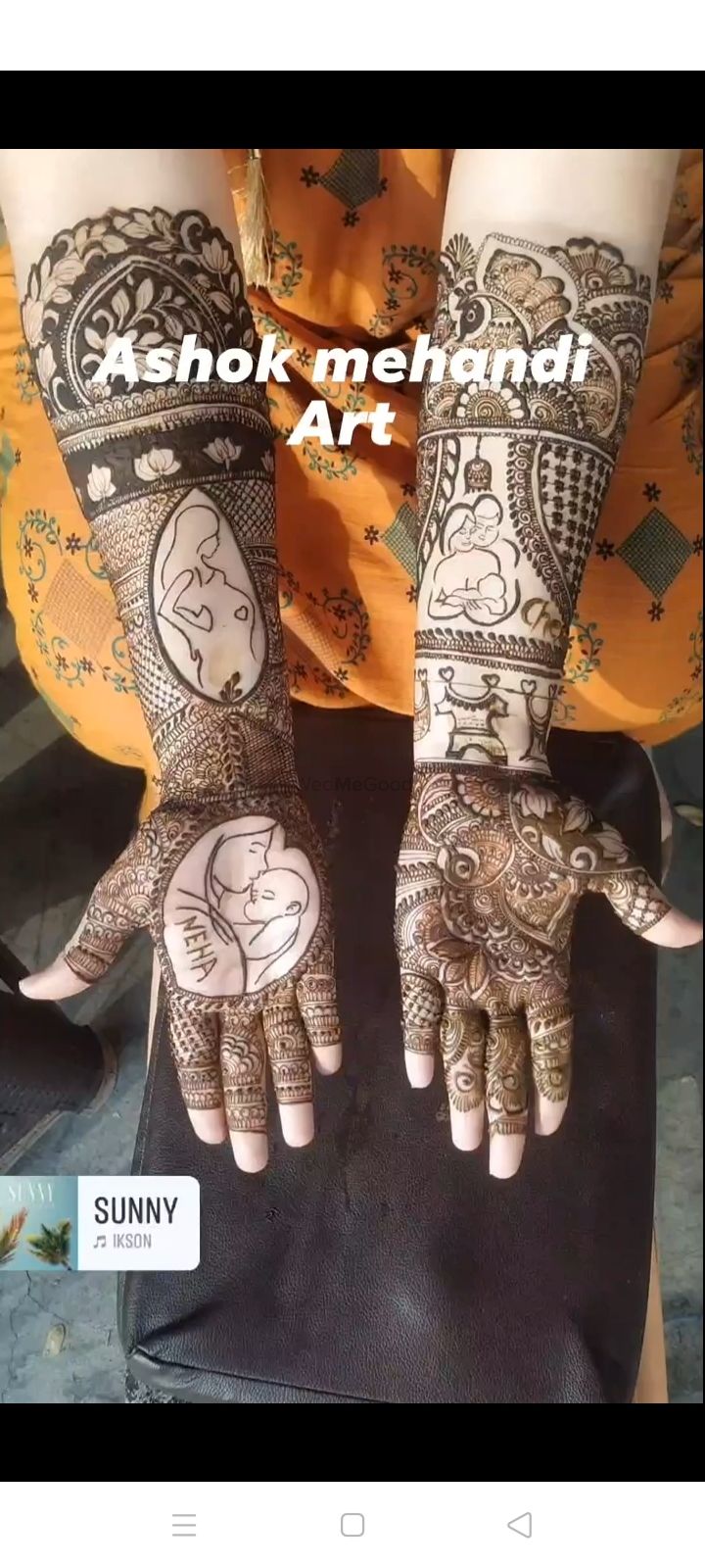 An intricate mehendi design with figures is perfect for the bride-to-be!  For Inquiries Kindly DM! #nehamehendiart #mehendidesign #mehendidecor... |  By Neha Mehendi ArtFacebook