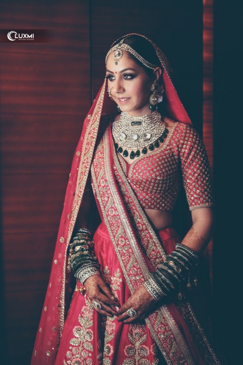 Punjabi Kundan Statement Polki Jadau Bridal Set with Ruby drops – B Anu  Designs