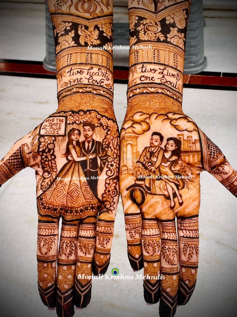 Radha Krishna Bridal Henna Design by chandni-mehndi on DeviantArt