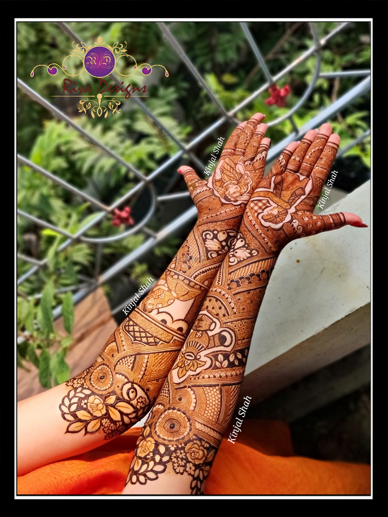 Follow me for more mehndi design's.. paid promotion available . Design  credit by @bridalkinjalmehndiart Respective owner Dm or comment f... |  Instagram