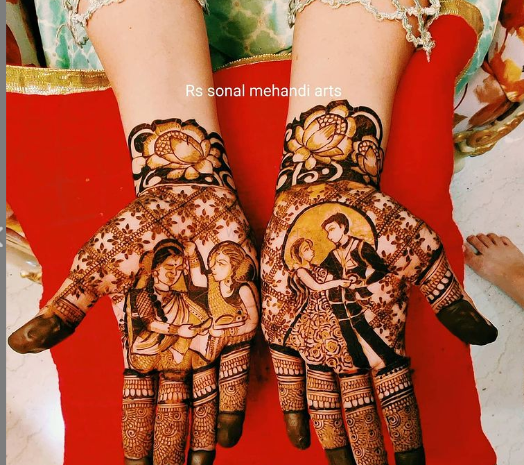 ✨Design: CARNATION✨ Price: Rs.850 per hand Consists of a floral mandala,  with 5 matching finger designs. Order 👉🏻 www.hennaby... | Instagram