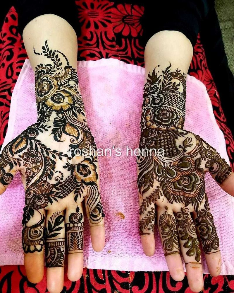 MahRose Group - Beautiful Bridal #Mehndi #Designs for your beautiful day :)  Amazing creation by 💖 #MahRoseBeautyParlour Kindly visit the the branch  for booking :) | Facebook