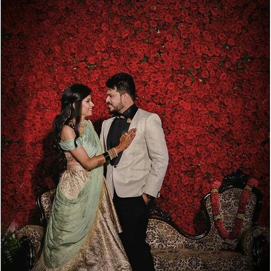 Photo of Red roses stage backdrop