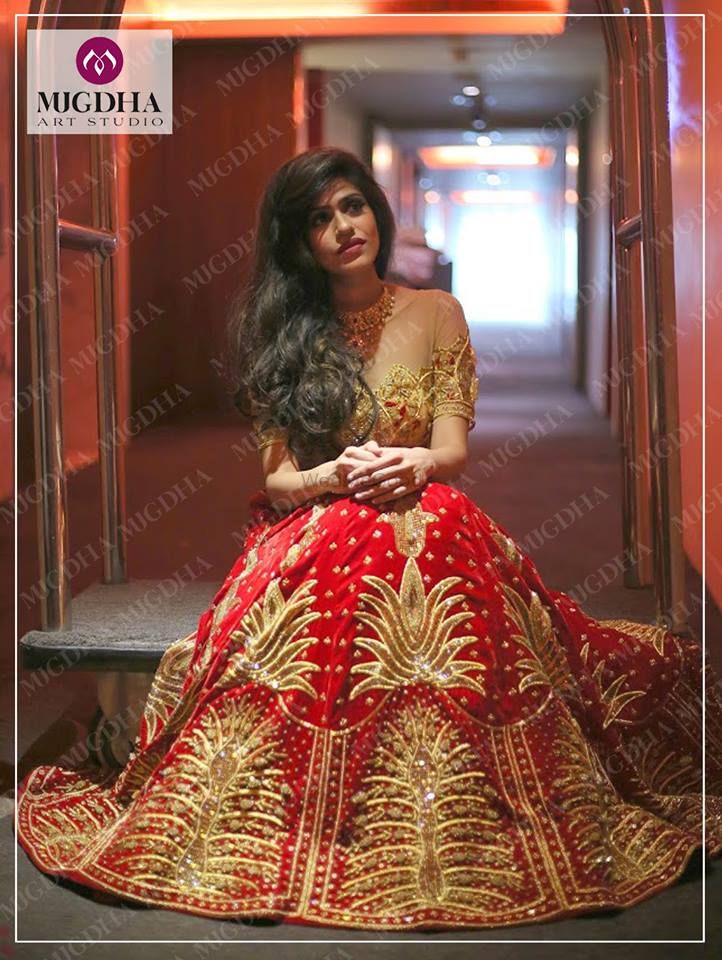 Mugdha Art Studio Banjarahills Hyderabad Whatsapp90109065448142029190  PH  04065550855994  Long dress design Designer dresses indian Half  saree designs