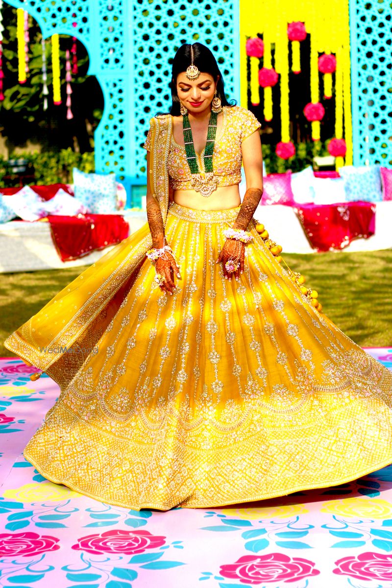 haldi ke liye lehenga