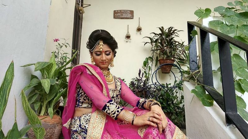 Morpeach  Capture from our recent photoshoot Bright blue and pink bridal lehenga  Makeup nd hairstyle salimasmakeover Jewelley jeweleryoptions morpeach  bridal lehenga outfit wedding2018 bride2018 bridesmaid spring2018  fashion2018 