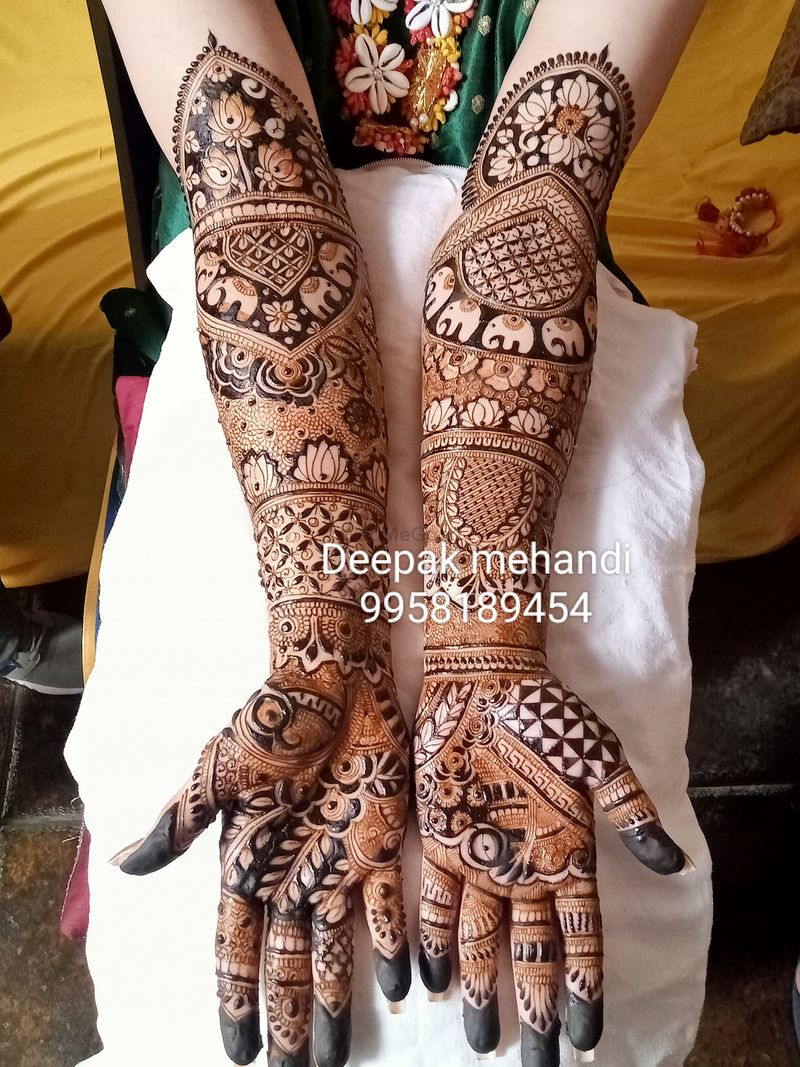 Full Hand Bridal Mehndi Design-Latest Swastik Groom Dulhan  Mehendi-IndianWedding Henna Mehandi