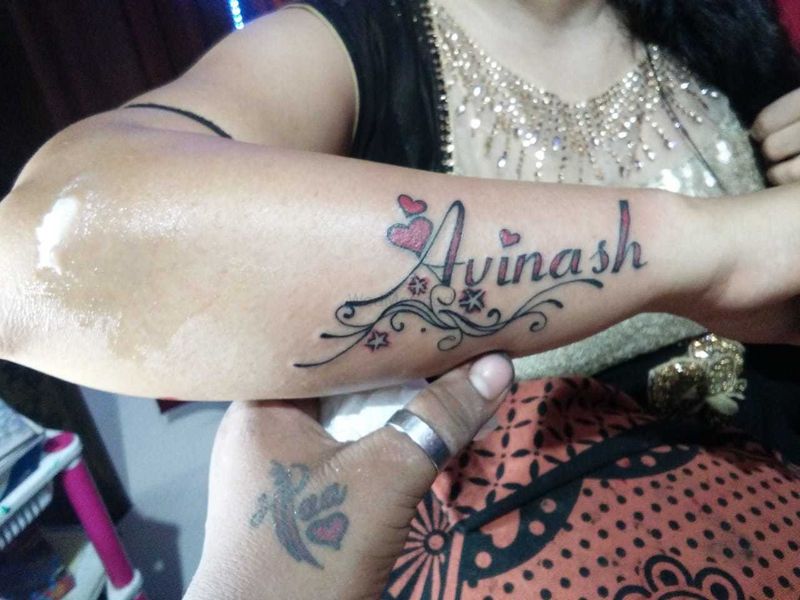 Calligraphy Tattoo  Calligraphy Tattoos Custom Font  Name Tattoo   Custom Tattoo  Thane  Mumbai  Airoli  Mulund   Name tattoos Custom  tattoo Tattoo shop