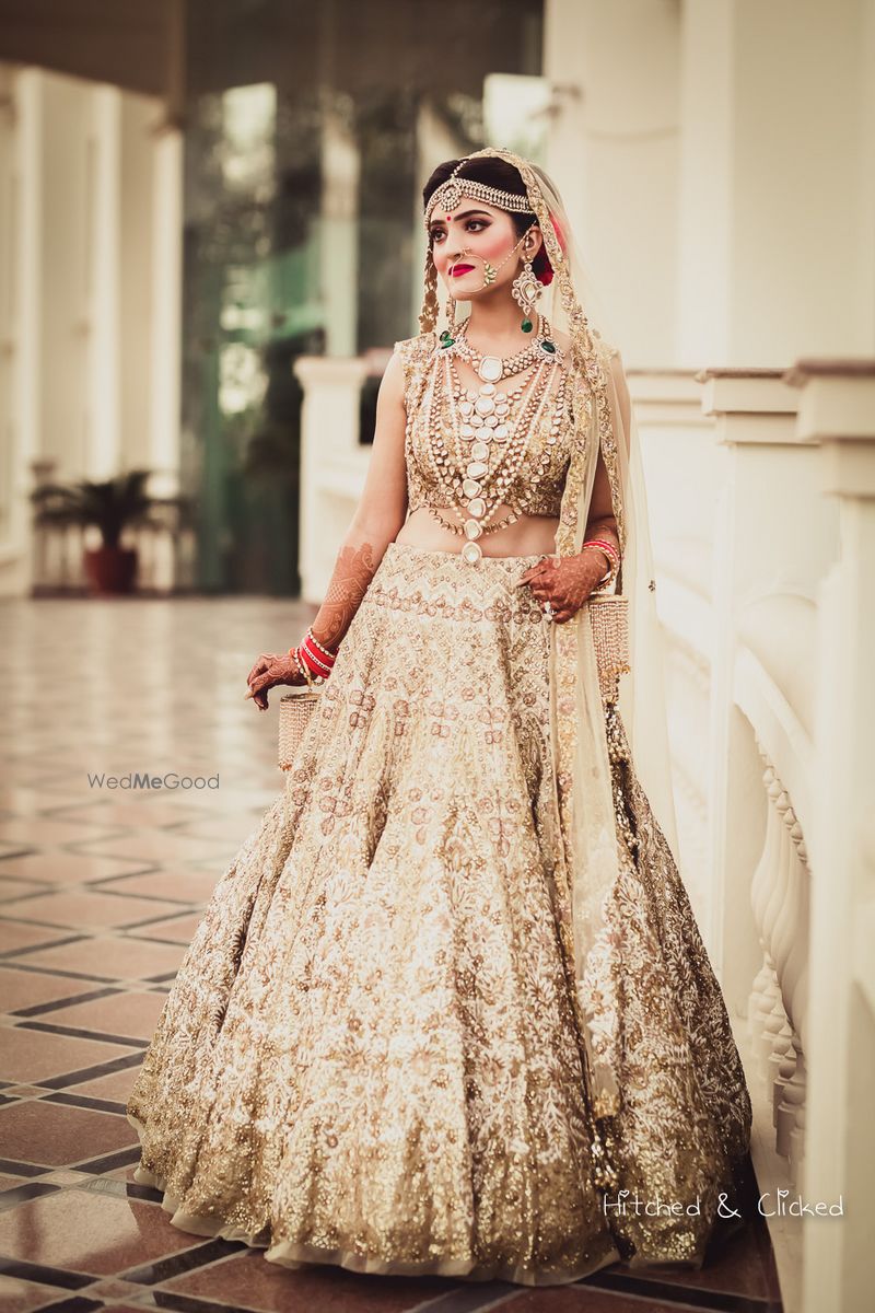 25 Golden Bridal Lehenga for Indian Brides - Go Golden