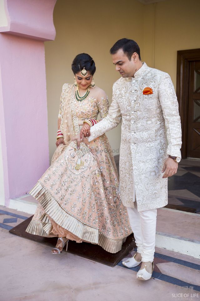 Engagement Pure Silk Pink Bridal Lehengas Online | Bagtesh Fashion